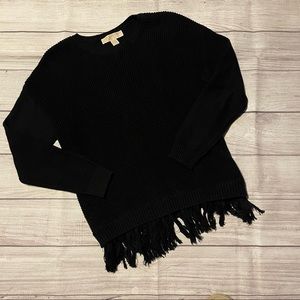 Michael Kors Knit Fringe Crewneck